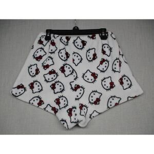 Hello Kitty Cute Fuzzy Lounge Hello Kitty Print Fleece Shorts Womens Size XS